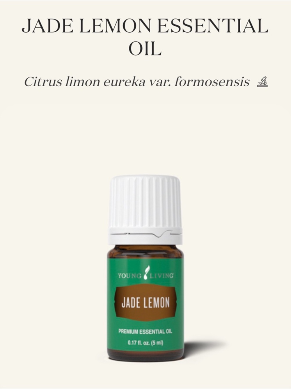 Young Living Jade Lemon Essential Oil - 5mL - Picture 2 of 4